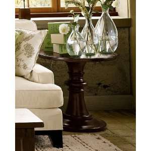 Pottery Barn Rustic Pedestal Accent Table