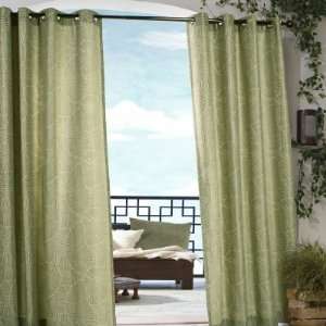 Polyester Leaf Pattern with Grommets   Green 50x63 