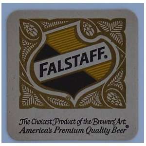  Beer Coaster Falstaff 1970`s 2 Sided Square 3 3/8 