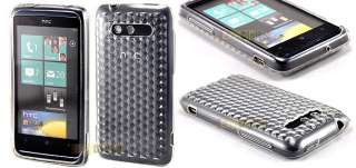 SOFT CLEAR TPU Gel Case Cover For HTC 7 Trophy + S Film  