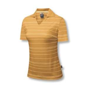 Adidas 2007 Womens ClimaLite Variegated Short Sleeve Stripe Golf Polo 