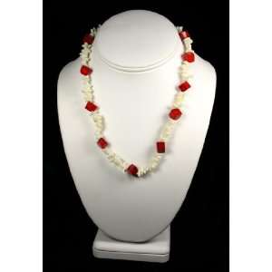  Fashion Necklace   Hawaiian Style White Puka Necklace with 