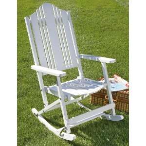  Folding Solid   wood Outdoor Rocking Chair Patio, Lawn & Garden