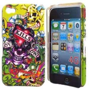  Iphone 4 Ed Hardy Case / Faceplate Love Kills Slowly Cell 