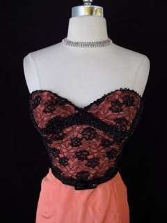 Vtg 50s 60s LACE + BEADS Bombshell Wiggle Fit Holiday COCKTAIL Party 