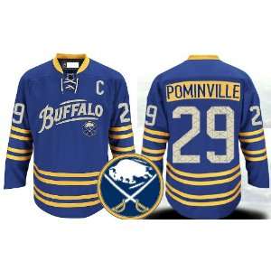 Sabres Authentic NHL Jerseys Jason Pominville Third Blue Hockey Jersey 