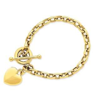  14k Heart Charm Bracelet Jewelry