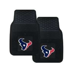   of 2 NFL Universal Fit Front All Weather Floor Mats   Houston Texans