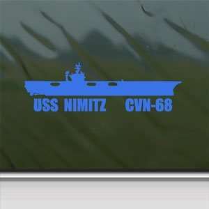  USS NIMITZ CVN 68 US Navy Carrier Blue Decal Car Blue 