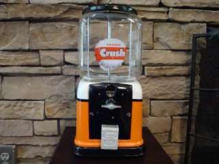 Vintage Victor *ORANGE CRUSH* Gumball Candy Vending Machine Dispenser 