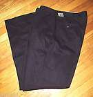 St. Johns Bay Mens Black Relaxed Fit Flat Front Adj Pants 40,46,48,50 