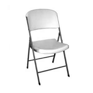  Folding Chair, contoured seat & back, white blow
