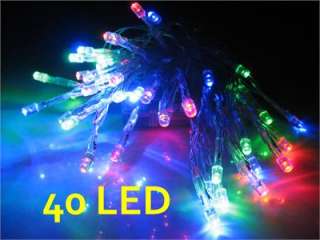 40 LED Colorful BATTERY String Fairy Light Party (Yellow, red, green 