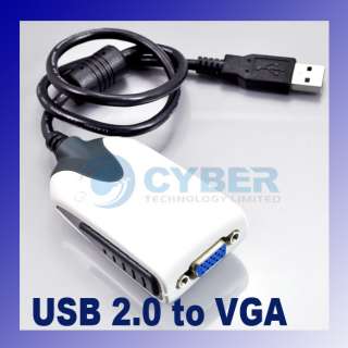 USB 2.0 to VGA Extra Multiple Display Monitor Adapter  