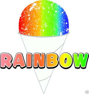 Rainbow Sno Cone Concession Cart Decal 12  