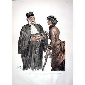  1895 Consultation Corridor Paris Law Courts Colour