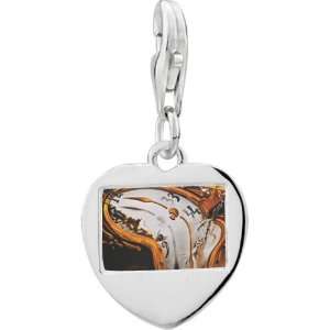   Moment Of First Explosion Painting Photo Heart Frame Charm Pugster