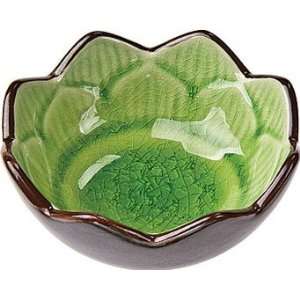 Green Lotus Ceramic Sauce Dish 