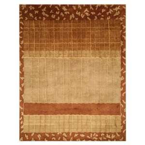   Hand Knotted Wool Michelle Brown Contemporary Rug Size 8 x 10 Baby