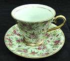 pink floral tea cup saucer set fred roberts company san francisco 