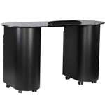   EQUIPMENT SPA NAIL MANICURE TABLE BLACK GLASS TOP NT 43BLK  