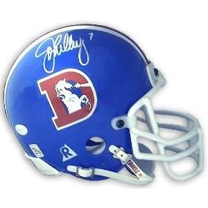 John Elway Signed Old Style Broncos Mini Helmet  Sports 