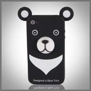  3D Black Panda Bear w Ears Flexa silicone case cover for 