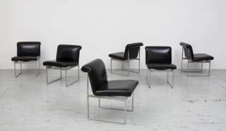 STUNNING 4 70S MILO BAUGHMAN CHAIRS W CHROME D.I.A CHINESE 