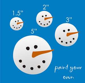 STENCIL Primitive Frosty Snowman Face Winter craft sign  