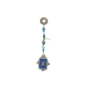  Metal Hamsa with Shma Israel and Blue Beads Everything 