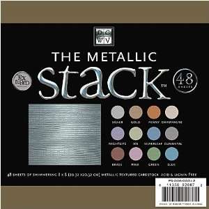   View 8 Inch by 8 Inch Metallic Cardstock Stack Arts, Crafts & Sewing