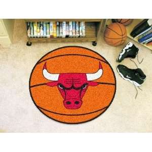  Chicago Bulls Basketball Shaped Area Rug Welcome/Door Mat 