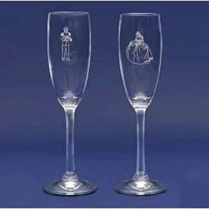  Cinderella & Prince Set of Wedding Champagne Flutes (Not 