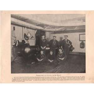 1898 Print Torpedo Tube Gunners On Battleship Maine 
