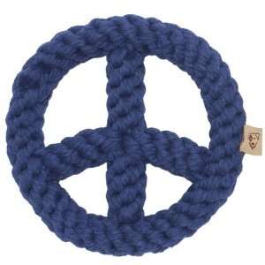 Jax and Bones Good Karma Rope Toys Peace Sign   Blue (Quantity of 3)