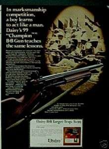 1972 99 BB Pump Daisy Champion Gun Air Rifle Toy Ad  