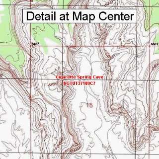 USGS Topographic Quadrangle Map   Cigarette Spring Cave, Utah (Folded 