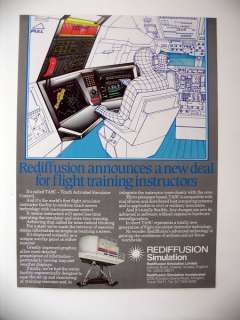 Rediffusion TASC Flight Simulator Instructor Control Ad  