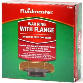 Lot of 6 Fluidmaster Toilet Wax Ring with Flange 7516  