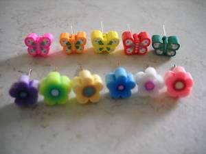 Choice of 1 Lot Multiple Fimo Clay Post Stud Earrings  