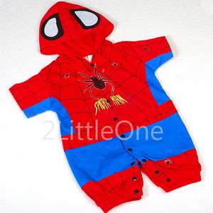 Spiderman Hero Baby Fancy Costumes Outfit Size 3m 24m  