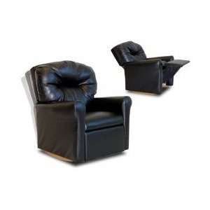   Black Leather Like Rocker Kids Recliner Furniture & Decor