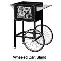   Black Popcorn Popper Machine Maker Cart Vintage Style  FT860CB  