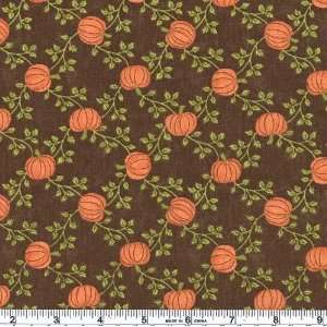  45 Wide Fall Back In Time Pumpkin Patch Walnut Fabric By 