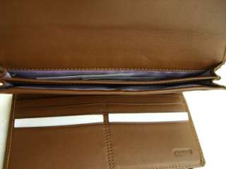 COACH Soho Brown Leather Buckle Slim Envelope Wallet 45622  