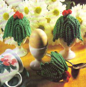 CHRISTMAS Holly Egg Warmers/Decor/Crochet Pattern  