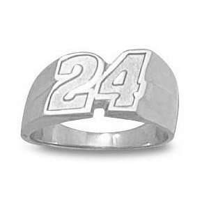  Jeff Gordon No. 24 Ladies Ring   Sterling Silver Jewelry