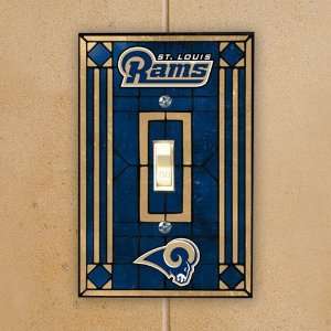 St. Louis Rams Navy Blue Art Glass Switch Plate Cover  