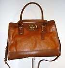 Cole Haan Vintage Valise Brown East West Leather Bag Tote Handbag Bag 