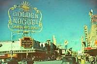 1949 Las Vegas Golden Nugget Smoking Cowboy Fremont Str  